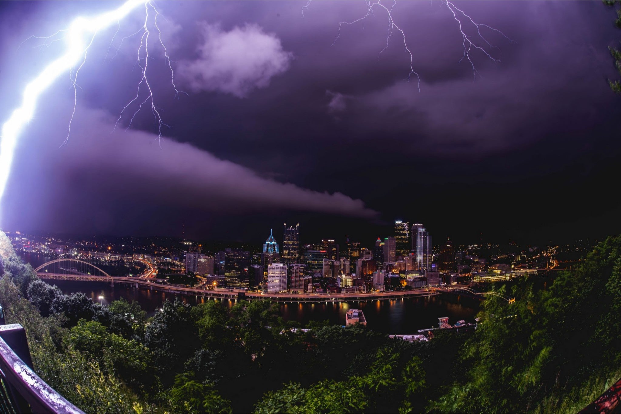 Lightning Strike Pittsburgh Print