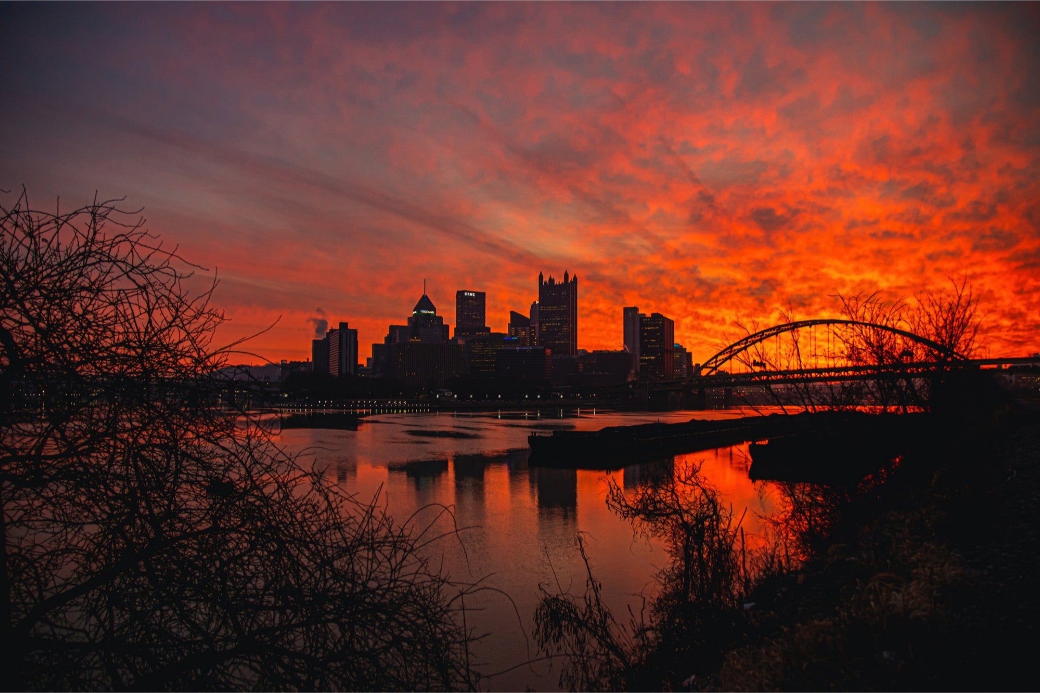 Pittsburgh Sunrise by the River Print