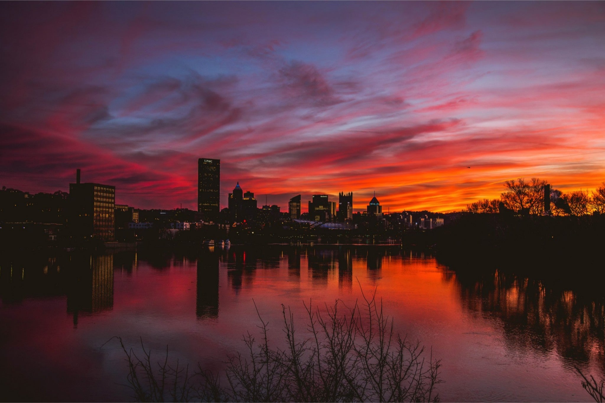 Pittsburgh Sunset from Washington's Landing Print