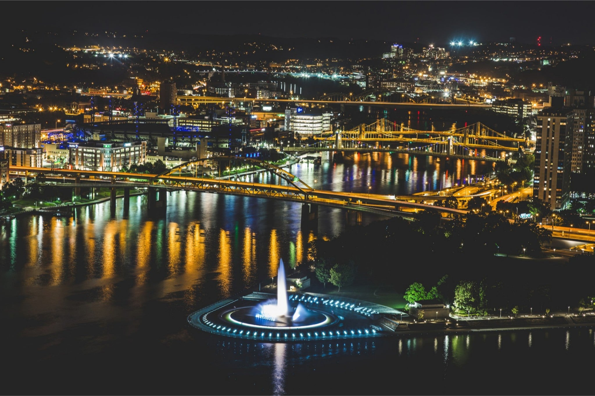 Point State Park at Night Print