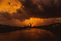 Sun Behind Pittsburgh Print